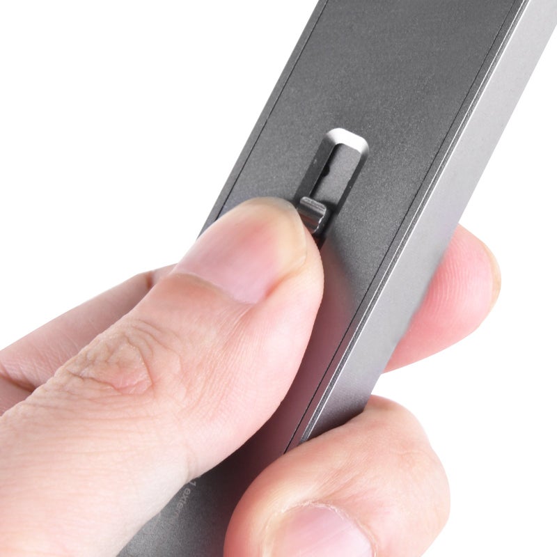 SilverStone Technology M.2 SATA SSD to USB 3.1 Gen 2 Enclosure with Retractable Aluminum USB Type-A Housing in Charcoal Gray MS09C - Image 5